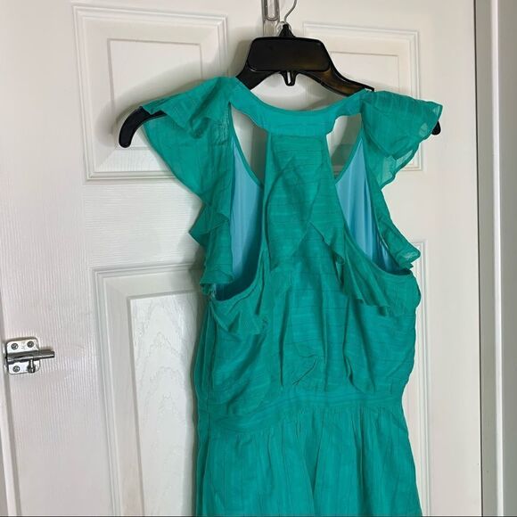 Marc New York Aqua Ruffle Dress Size 2 - Picture 7 of 9